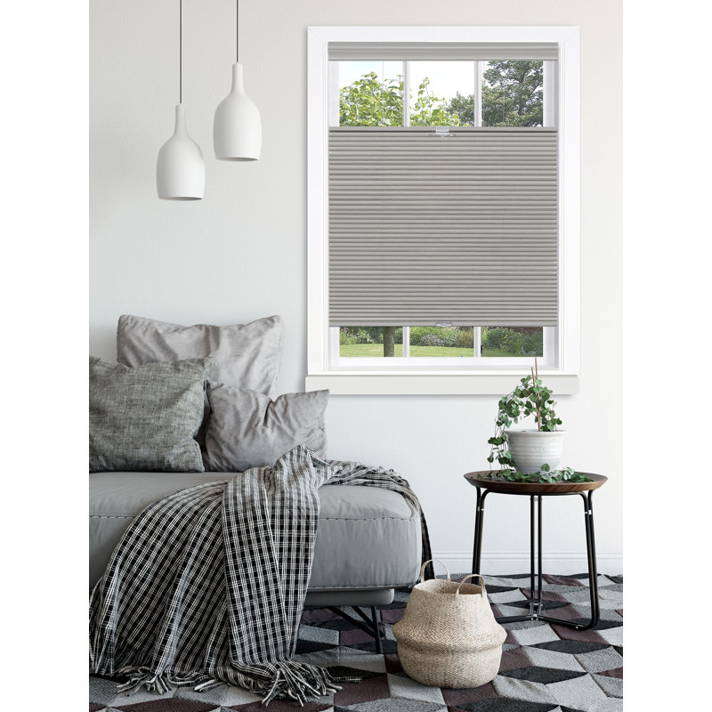 Store alvéolaire semi-diaphane, l 30 po x L 64 po, Gris tourterelle