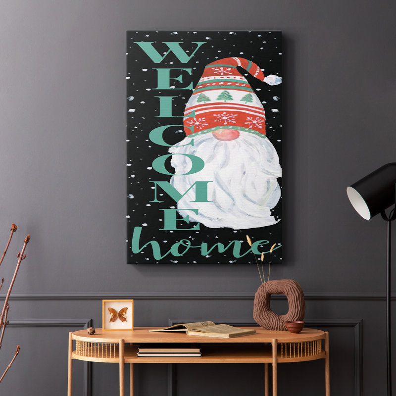 Gnome Welcome Home - Cavas enveloppés de galerie, H 36 po x l 24 po