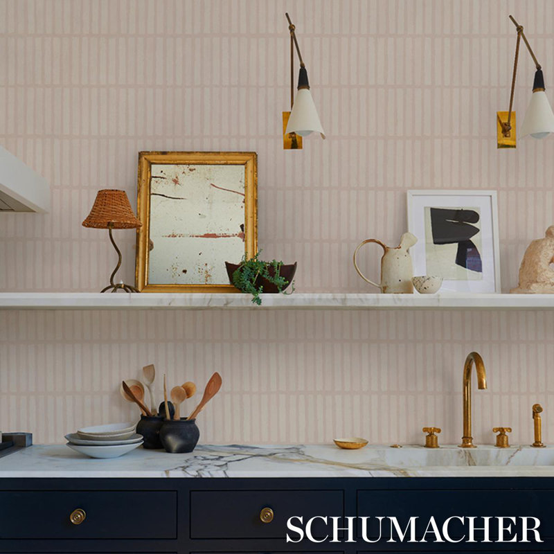 Schumacher X Backdrop Wabi-Sabi Wallpaper, Muted Pink