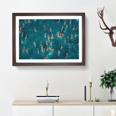 Swimmers Swimming - Picture Frame Painting Print