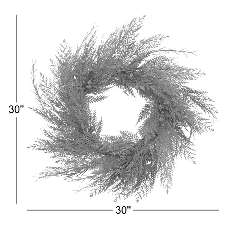 Cedar and Mini Pinecone Wreath 30"D