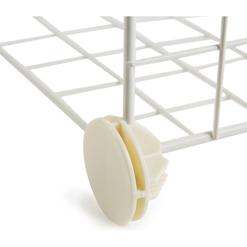 6 tablettes de rangement grillagées en treillis - Blanc - Organisateur de cubes empilables pour placard, chambre à coucher ou bureau