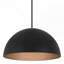 Luminaire suspendu noir à DEL 24 po de diamètre intégré