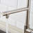 Pull Down In Commercial Kitchen Faucet - Brushed Nickel Modern Hot And Cold Single Handle Sink With For