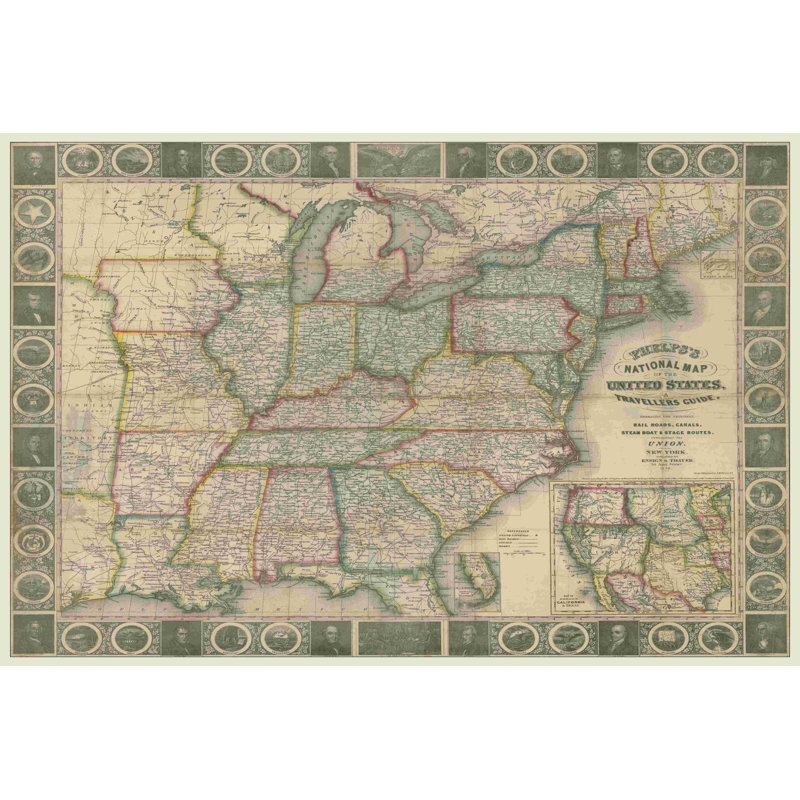 Guide de voyage aux États-Unis, H 32 po x l 48 po