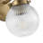1-Light Ribbed Glass Globe Wall Sconce