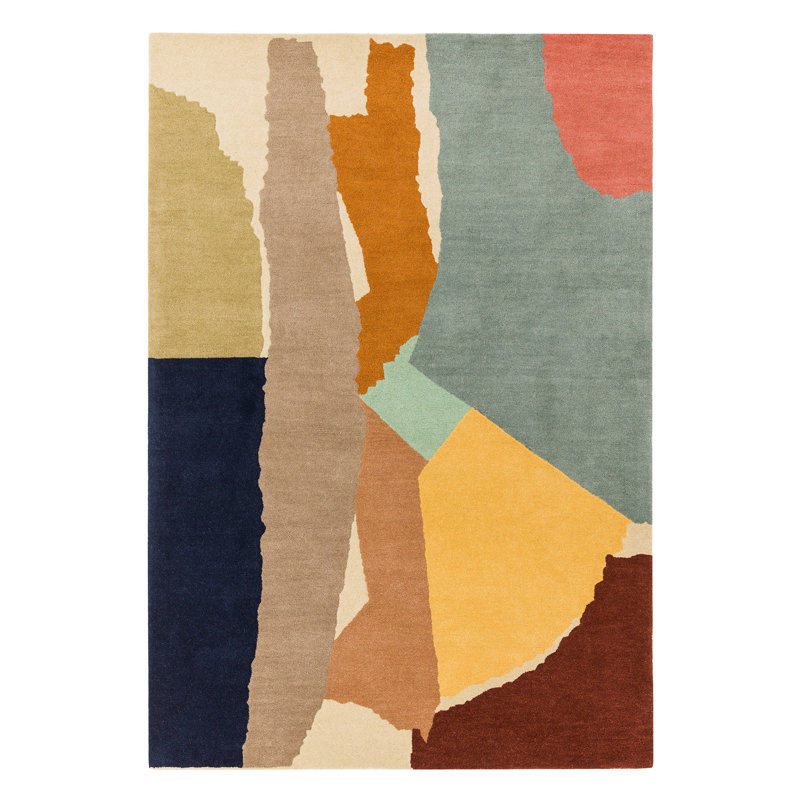Yahir Abstract Wool Hand Tufted Area Rug, Rectangle 200 x 290cm