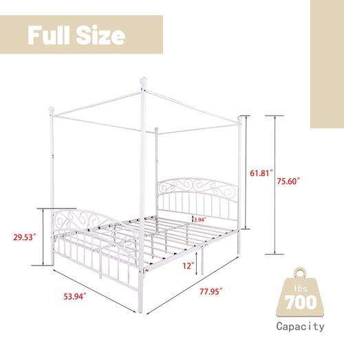 Charlton Home® Tyler-Jay Metal Bed & Reviews | Wayfair