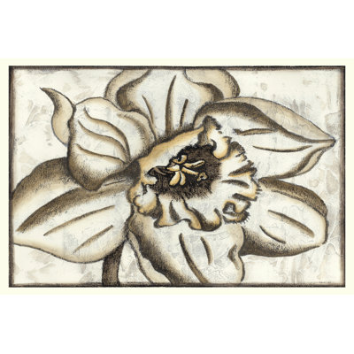 Fresco Flowerhead V by Nancy Slocum - Wrapped Canvas Painting