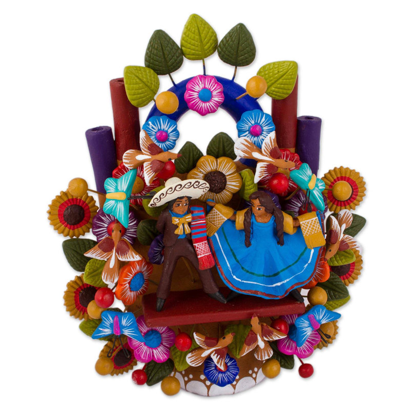 Mariachi Tree Of Life Ceramic Sculpture