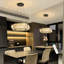 Lustre rond en cristal noir-289057425