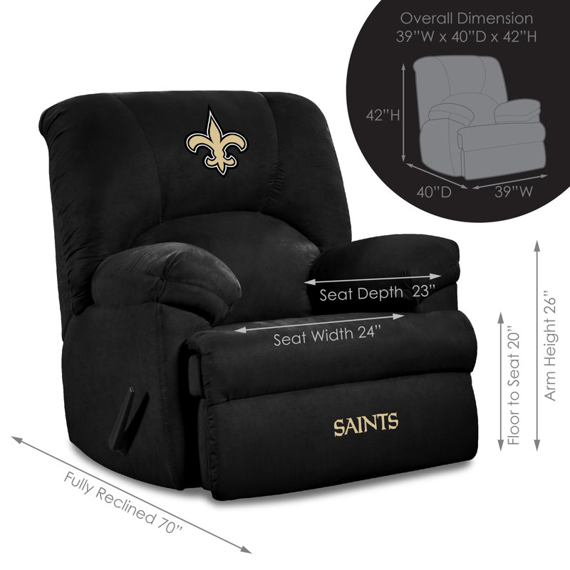 NFL Upholstered Recliner, New Orleans Saints