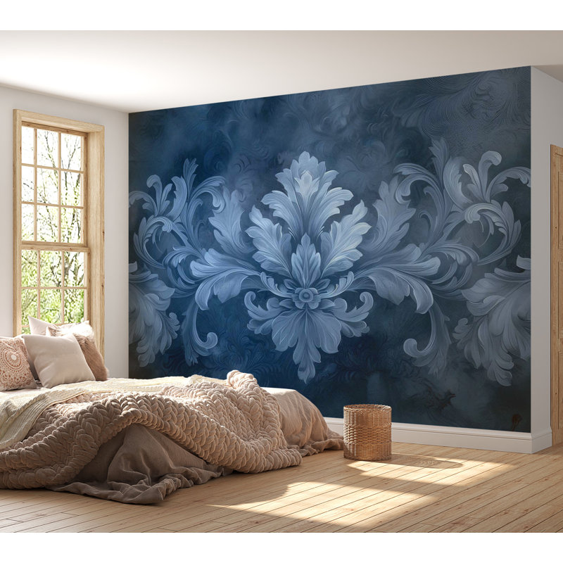 Surface Background Wallpaper Wall Mural - Dark Blue Decoration, 118" W x 82" L