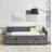 Twin Size Daybed With Drawers Upholstered Tufted Sofa Bed, With Button On Back And Copper Nail On Waved Shape Arms
