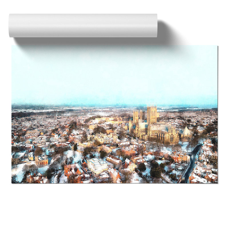 Lincoln Skyline In England - No Frame Print, 30cm H x 42cm W x 0.1cm D
