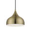 Luminaire suspendu en laiton antique 1 lumière