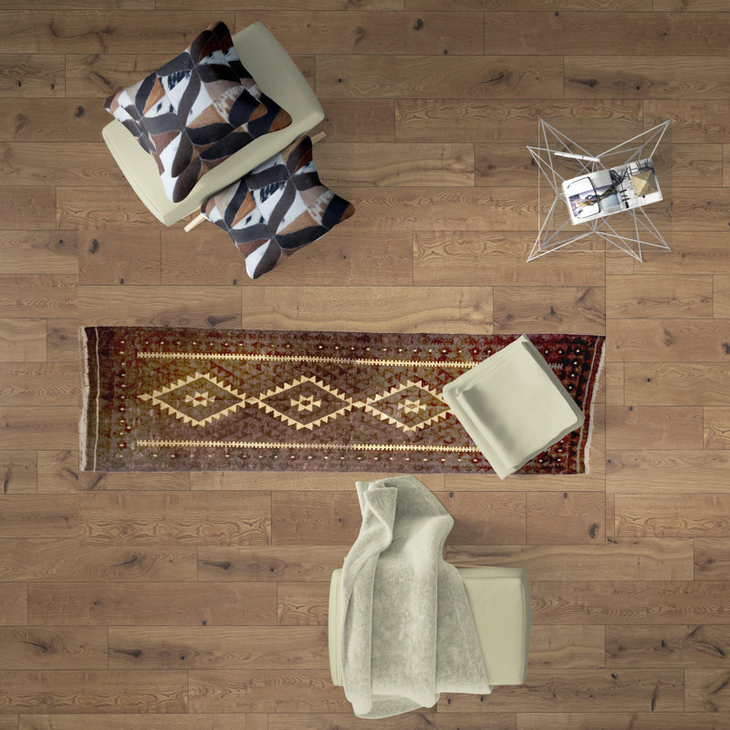 Reiner Hand Woven Brown/Red/Yellow Indoor Rug, Wool