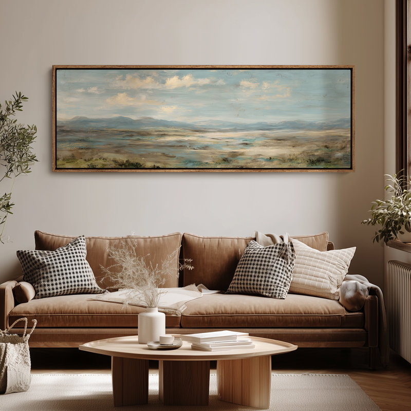 «Misty Valley Light», impression d'art mural, H 20 po x l 60 po, Naturel