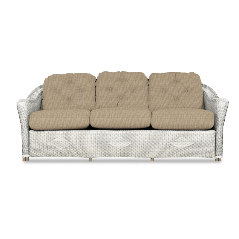 Reflections Outdoor 3 - Seat Patio Sofa, Hansen Spa, Antique White
