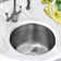 Brightwork 15-Inch Hand Hammered Round Bar Sink