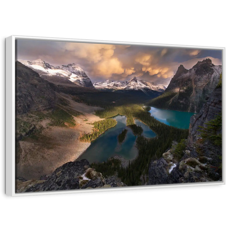 Vast Rocky Mountains, Cadre flottant blanc, 13 po x 9 po