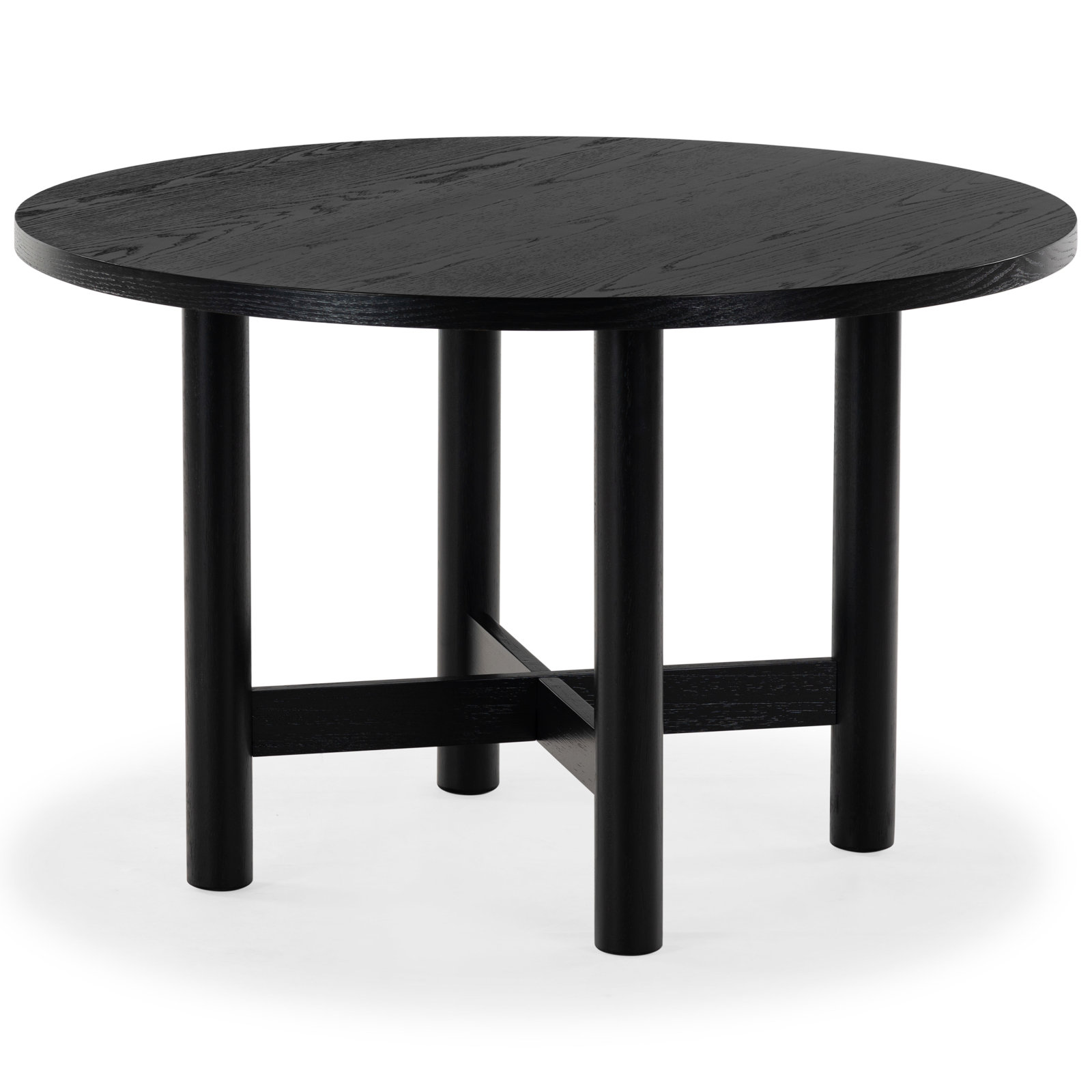  47" Round Dining Table, Black