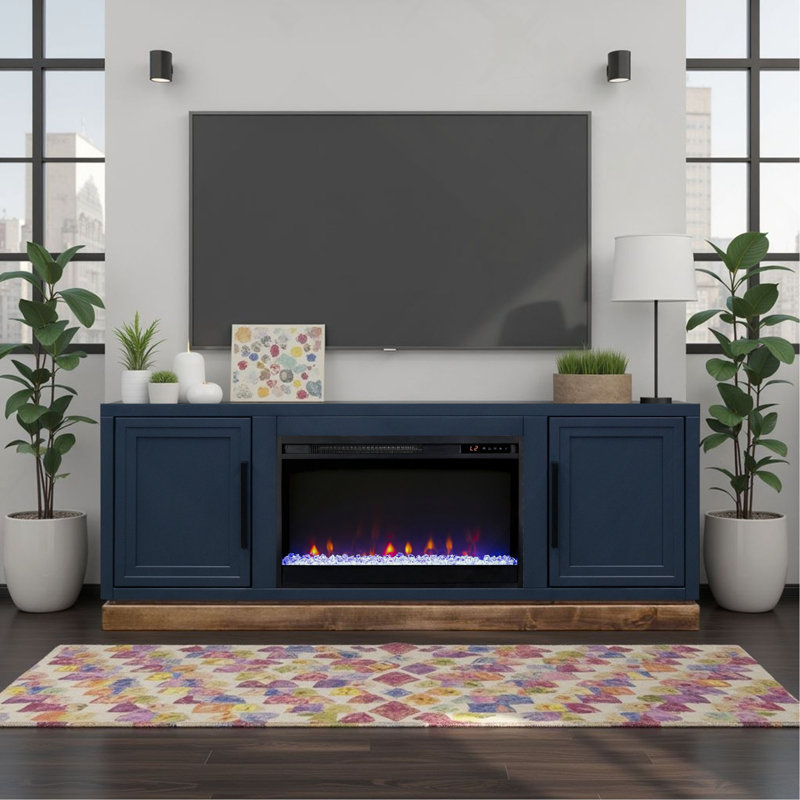 Meuble télé 66 po - foyer électrique 26 po, Blue