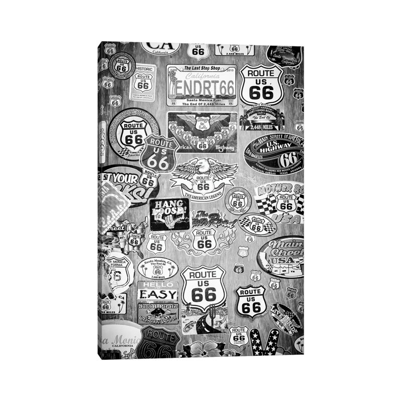 Route 66 The American Legend by Philippe Hugonnard - Wrapped Canvas Print, 66.04 cm H x 45.72 cm W x 1.91 cm D
