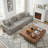 3 - Piece Upholstered Gray Chenille Modular Sectional Sofa with Armrests & Throw Pillows-502441074