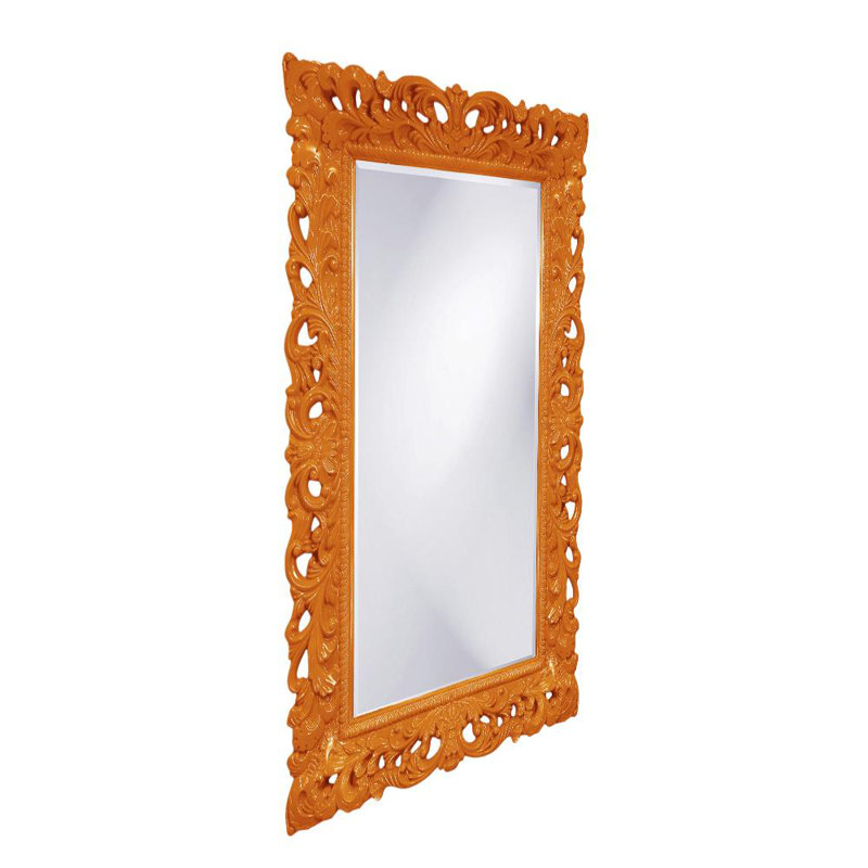 Luise Ornate Beveled Framed Accent Mirror, Orange