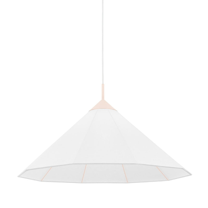 Luminaire suspendu conique à 1 lumière, Rosé, H 16 po x l 28 po x P 28 po, G40