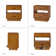 Nance Mid-Century Modern 3-Drawer Nightstand with Hidden Drawer and Built-In Outlets (Set Of 2)