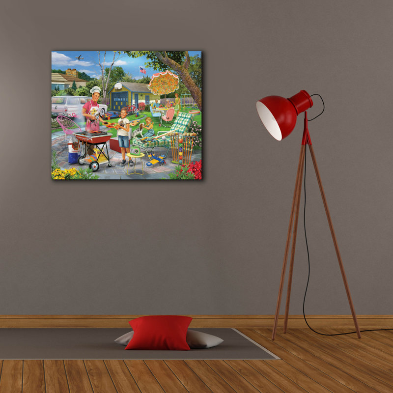 «Cookout» par Bigelow, illustrations sur toile, H 26 po x l 30 po x P 1,5 po