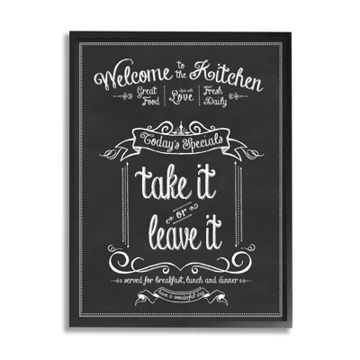 " Welcome To The Kitchen Chalkboard "