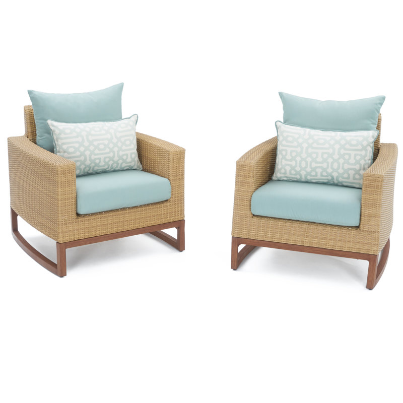 Chaise de patio avec coussins Sunbrella Tullio, Toile spa Sunbrella®