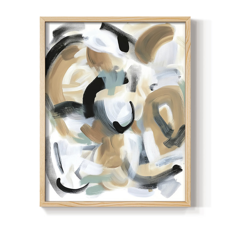 Reproduction encadrée ABSTRACT Series DCCXCV - bois massif, Naturel, H 15 po x l 12 po