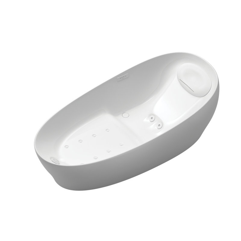 Baignoire de mélange autoportante 87" x 31" sans dimension® flottante avec hydrographie et technologie jet air