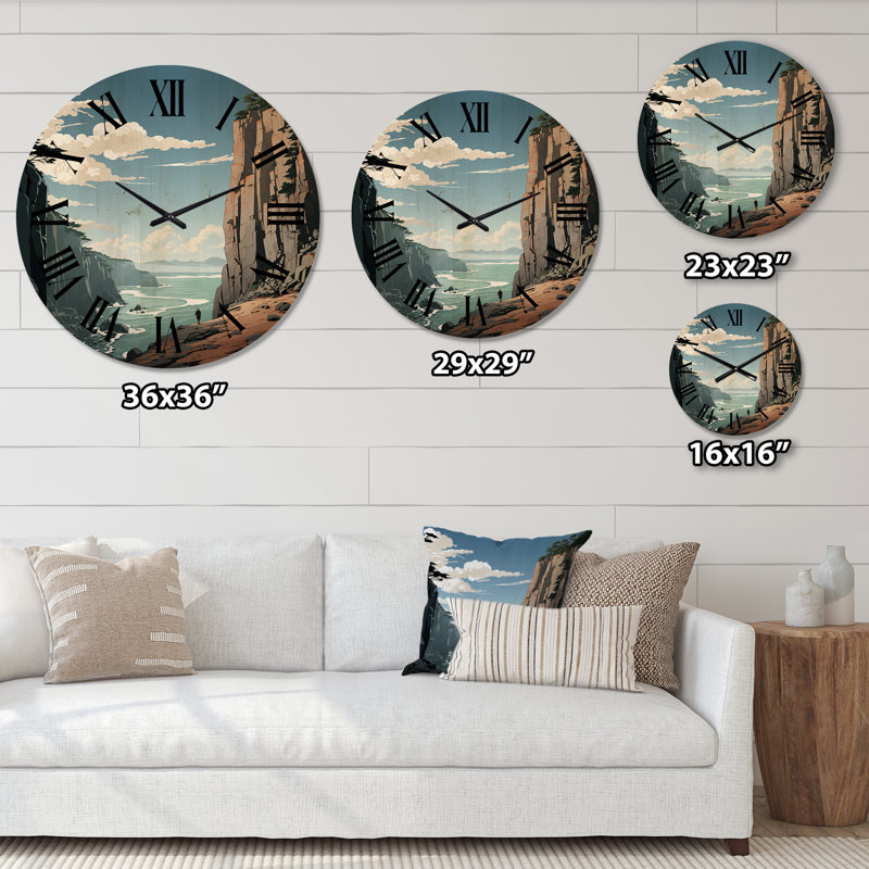 Horloge murale en bois massif Spahn, Grand