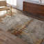 Tapis gris / brun noué à la main Nyleah-69380091