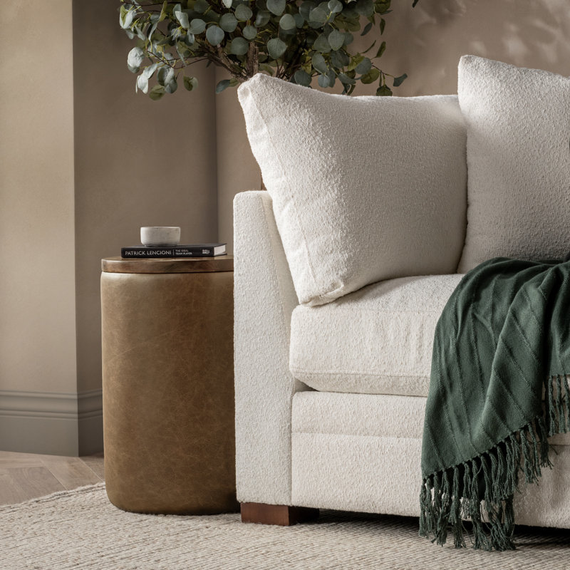 Andra Solid Wood End Table, Tan