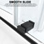 Porte de douche coulissante double sans cadre CatalystFP 44'-49'' L x 76'' H, noir mat, verre clair 3/8".-112003524-132934452