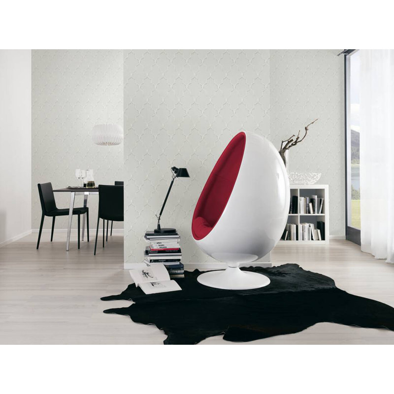 Rouleau de papier peint L 33 pi x l 21 po, Gris / blanc