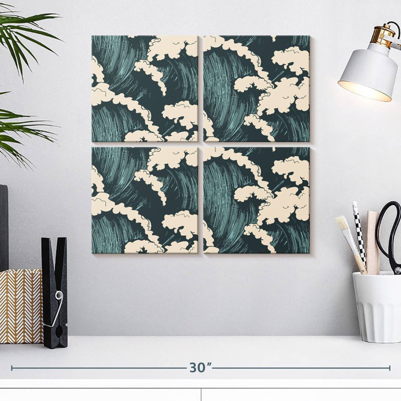 Waves Seamless Pattern, 18" H x 18" W