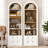 67.7" Tall Narrow Bookshelf with 2 Drawers, 5-Tier Farmhouse Arched Bookcase with Open Display Shelves-343883945