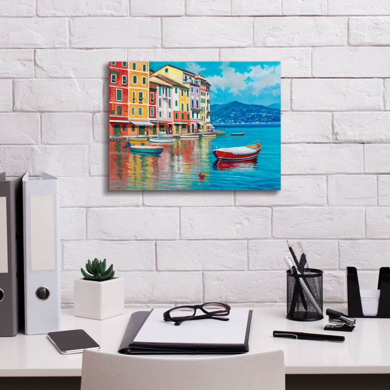 "Portofino" par John Zaccheo, H 12 po x l 16 po x P 0,75 po