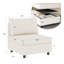 Siège sans accoudoirs pour canapé modulaire modulaire, siège de canapé convertible avec rangement, ensemble de canapé modulaire canapé-lit, combinaisons modulaires flexibles en tissu pour le salon (2 pièces)