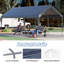 Abri d'auto 12 x 20 Carports résistant, résistant à la pluie et à l'abri des rayons UV, garage portable pour voiture, tente de bateau, gris / blanc / jaune-107659923