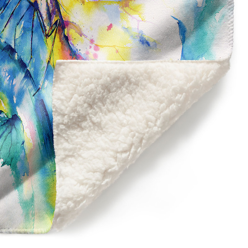 Couverture sherpa doux papillon, l 51 po x L 60 po