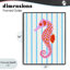 Hippocampe Boho sur rayures, estampe numérique, design par Indira Prieto | IndySign-1935783747-1935783746