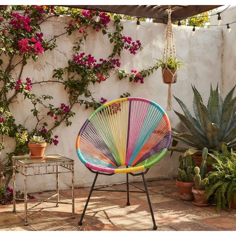 Chaise Acapulco, Cadre multicolore / noir